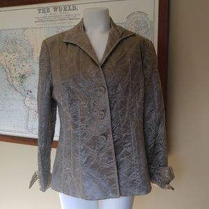 Lafayette 148 Crinkle Acetate Jacket